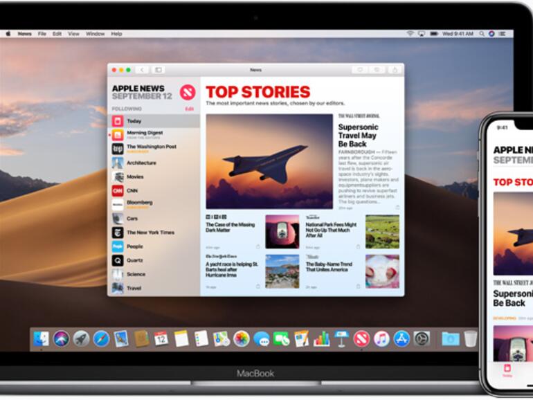 Apple News auf Mojave und iPhone X(s)