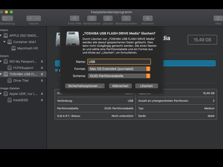 Bootstick formatieren