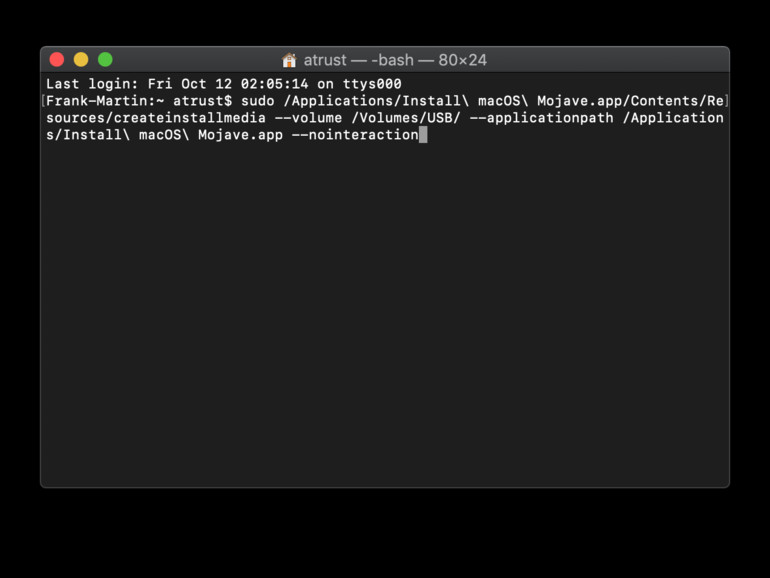 Bootstick übers Terminal präparieren