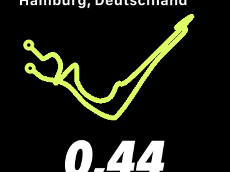 Nach dem Training zeigt die „Nike Training Club“-App Details wie die gelaufene Strecke an – selbst eine kurze wie die in der Abbildung.