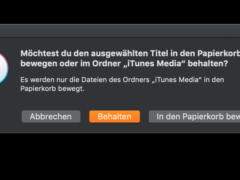Auf der Festplatte behalten