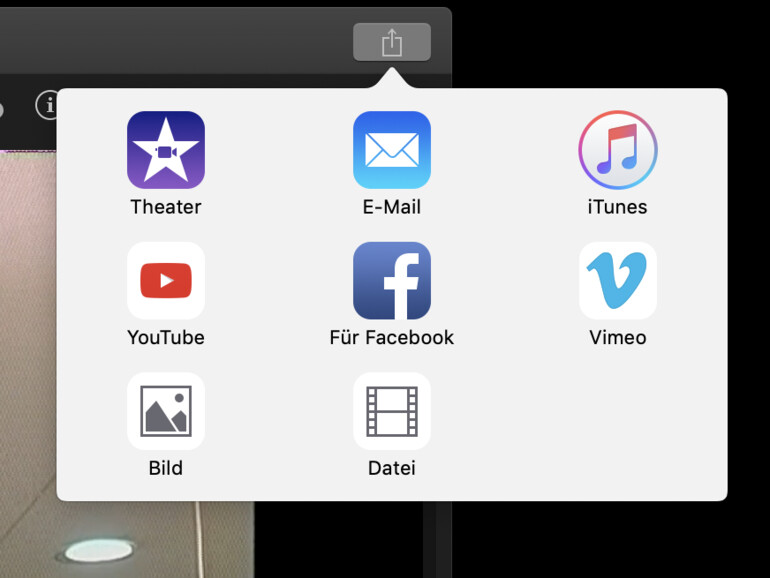 Exportieren Sie Ihr fertiges Video aus iMovie