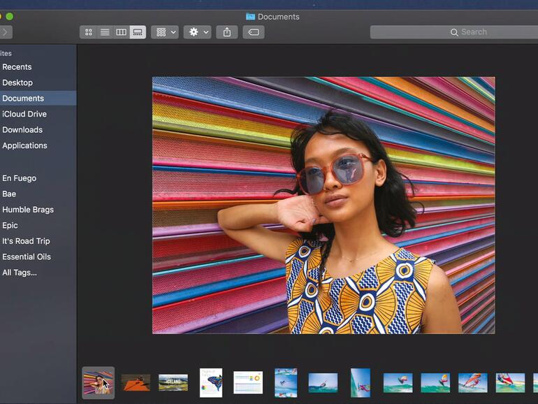 Neue Galerieansicht im Finder in macOS Mojave