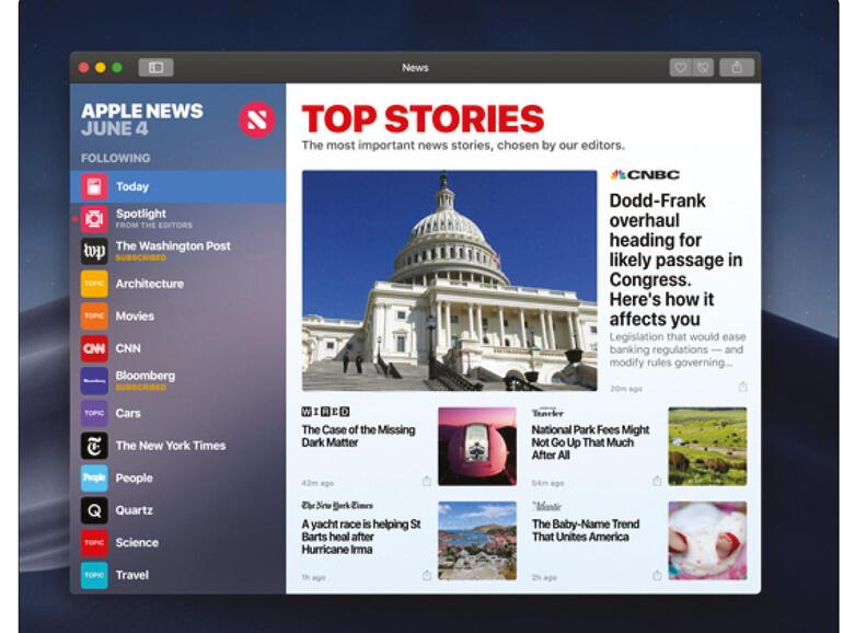 Die Nachrichten-App gibt es mit einem Trick auch in der deutschen Version von macOS Mojave