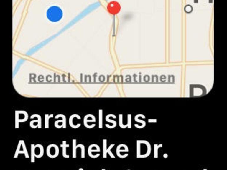 AroundMe kann – wie manch andere App übrigens auch – auf der Apple Watch die Karten-App aufrufen, um eine Routenführung zum Zielort zu starten.