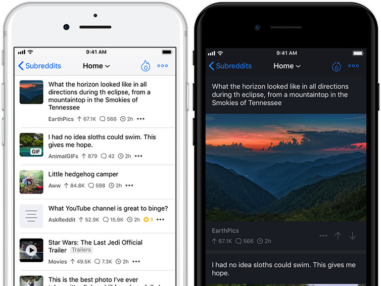 Übersichtlich oder mit einladenden Bildern: Die Beitragsübersicht bei Apollo