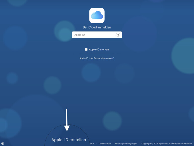 Apple-ID auf iCloud.com erstellen