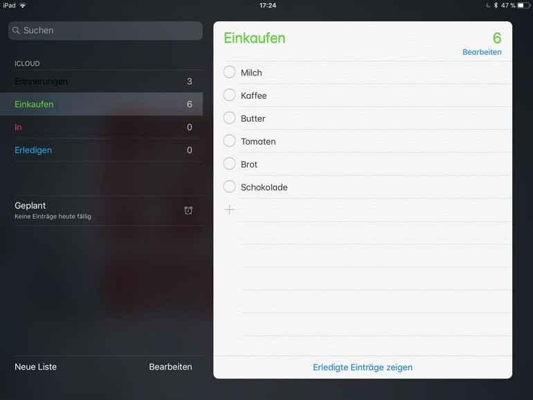 Wer eine schnelle To-do-Liste anlegen will, kann dies mit Siri und Apples Erinnerungen-App erledigen.