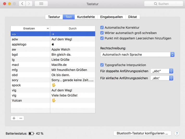 Automatisch Großschreibung