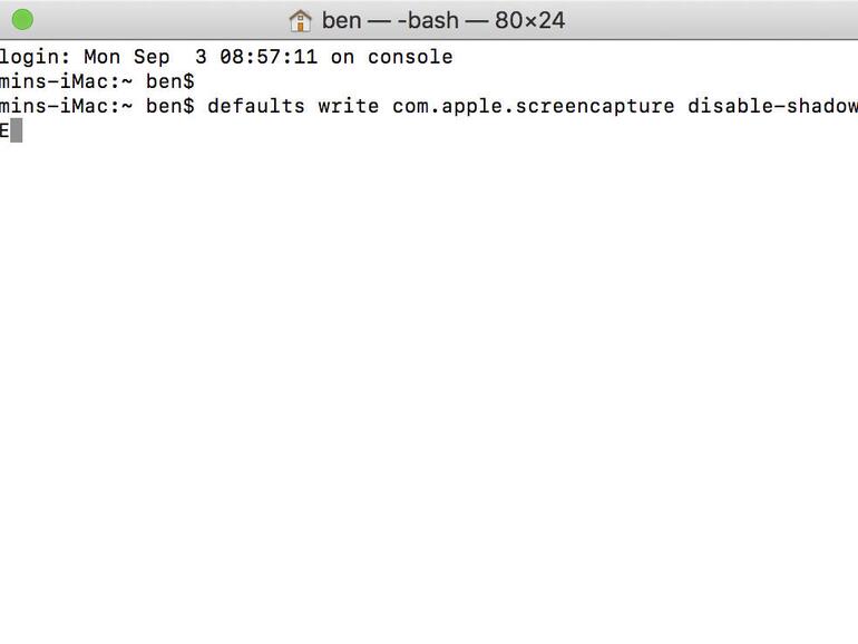 Screenshots ohne Fensterschatten