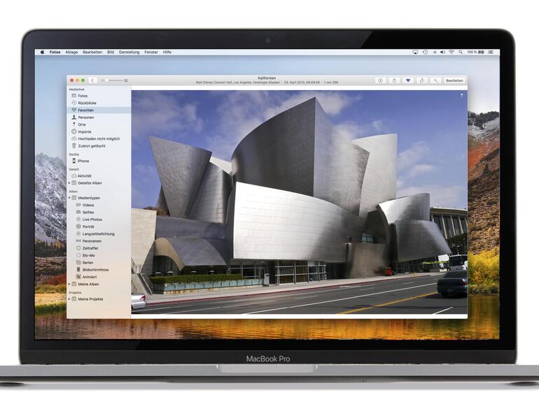Fotos App am MacBook Pro