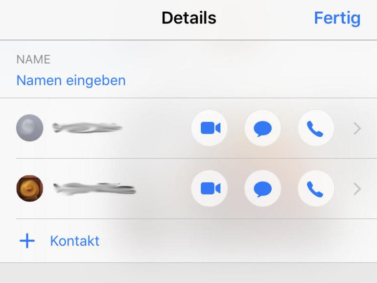 Mehrere Empfänger zu einem Gruppen-Chat hinzufügen