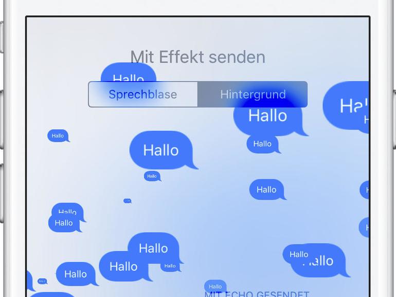 Nachrichten mit Effekten versenden