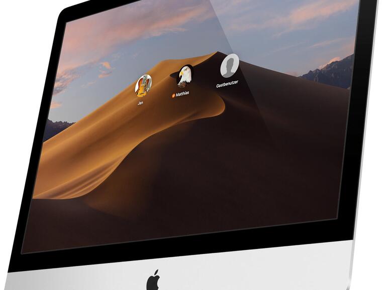 Bereits angemeldete Benutzer markiert macOS auf dem Anmeldebildschirm neben dem Namen.