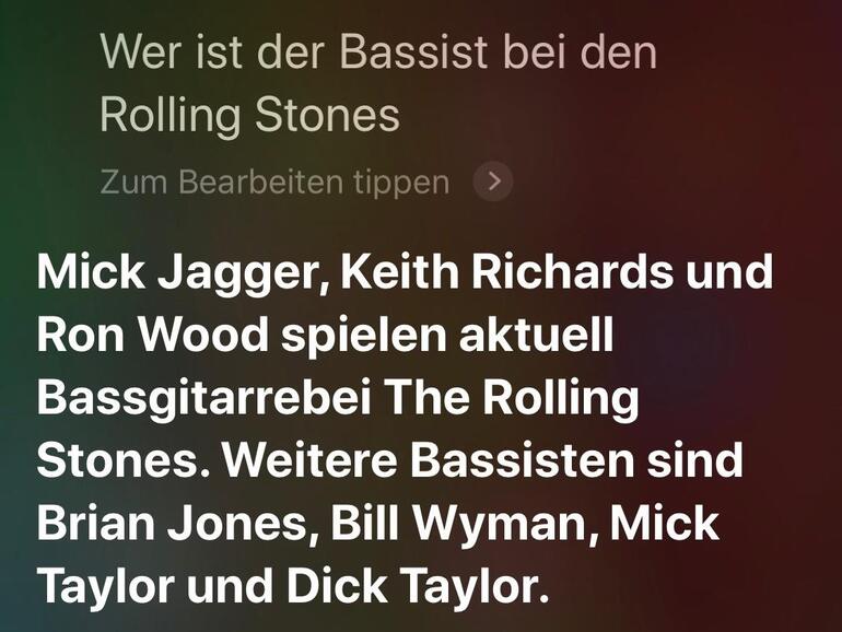 Die wichtigste Quelle für Siri bei Fragen zum Allgemeinwissen ist Wikipedia.