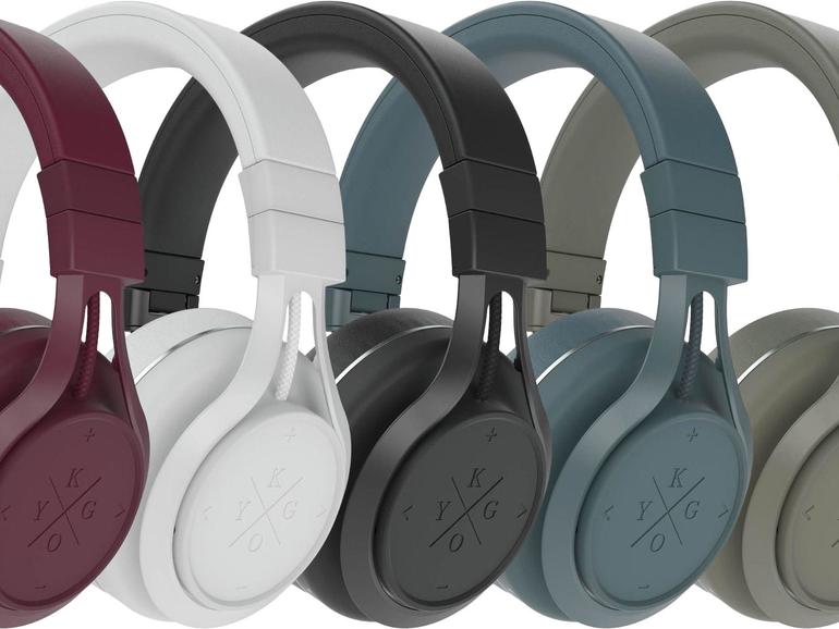 Kygo Over-Ear Bluetooth Kopfhörer mit ANC Bluetooth 5.0, Geräuschunterdrückung, bis zu 40h Wiedergabe, Sprachassistent, NFC, Näherungssensor, AAC und Qualcomm aptX Sound Schwarz 