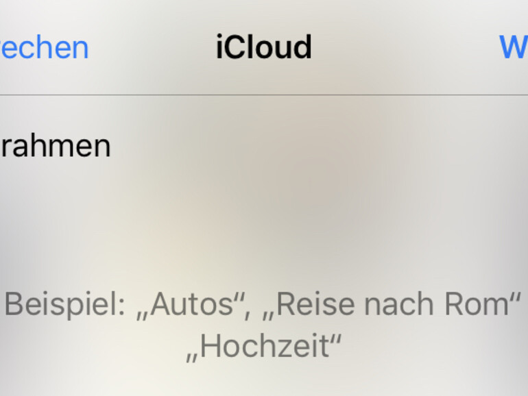 Benennen Sie es zum Beispiel „Bilderrahmen“