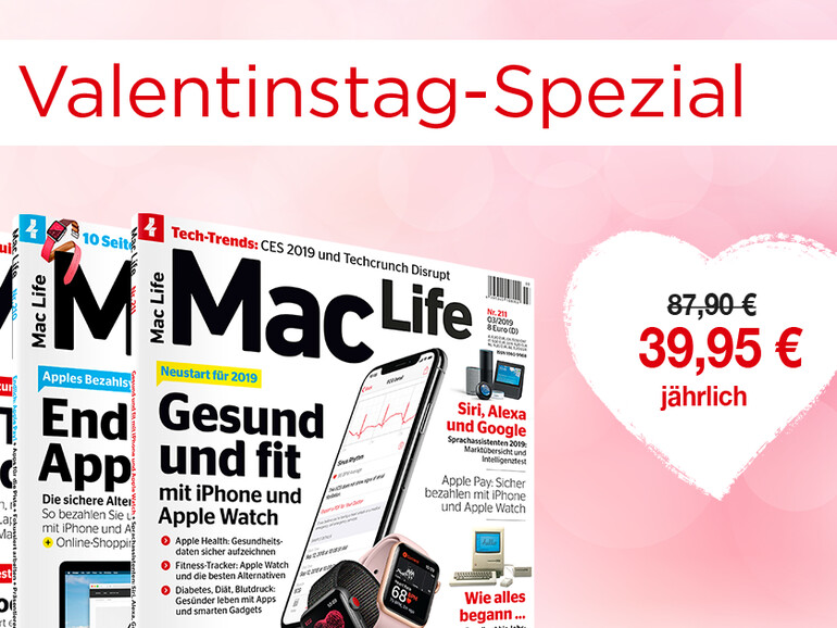 Mac-Life-Abo zum Valentinstag günstiger