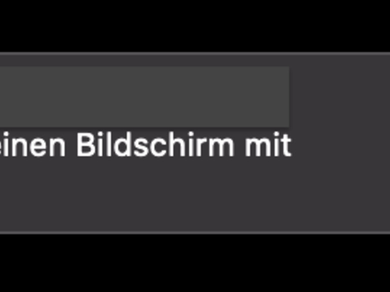 Bildschirmübertragung akzeptieren