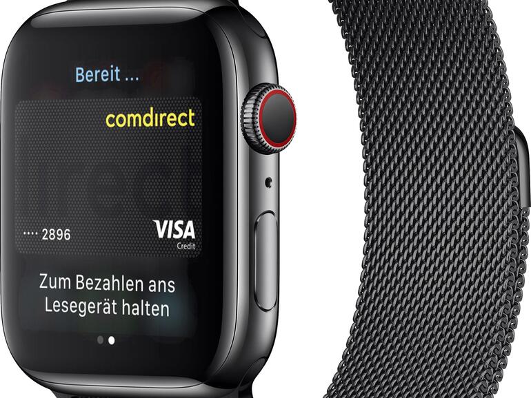 Auch mit der Apple Watch bezahlen Sie sehr einfach.