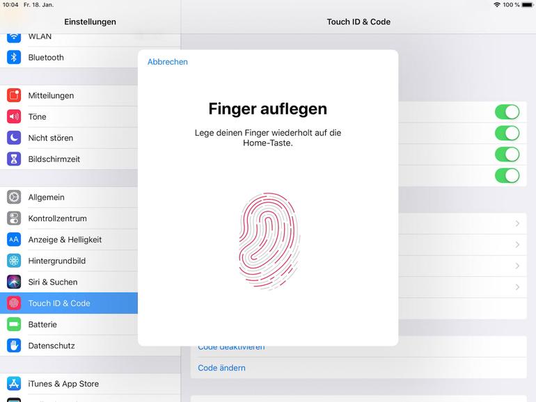 Touch ID ist zugleich eine bequeme und eine sehr sichere Möglichkeit Ihr Gerät zu entsperren.