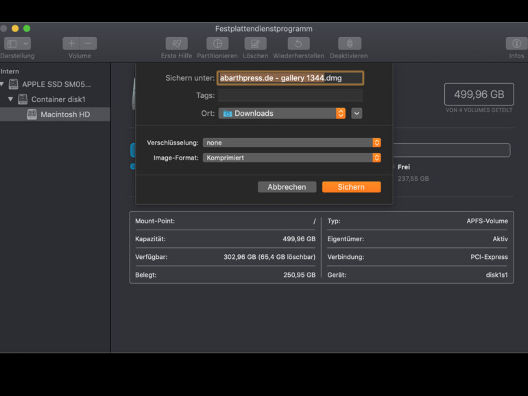 Verschlüsselung auswählen