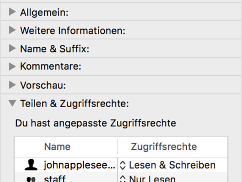 Informationsdialog für Fotobibliotheksdatei