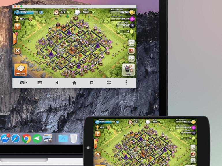 Steuern Sie Spiele vom Android-Gerät auf dem Mac