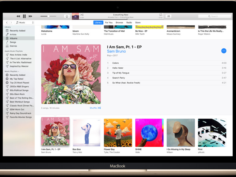 Das aktuelle iTunes auf dem MacBook