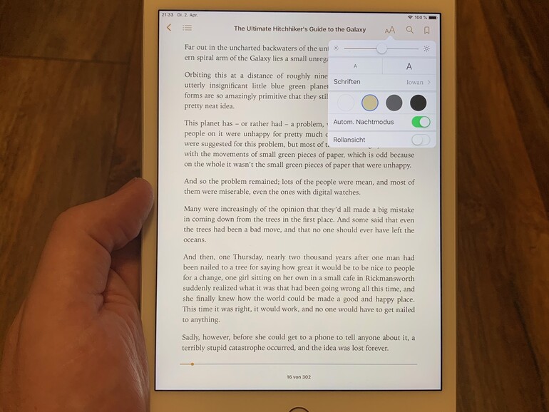 Besonders als Lesegerät taugt das iPad mini ziemlich gut. Gerade auch dank des neuen Displays mit True-Tone-Funktionalität.
