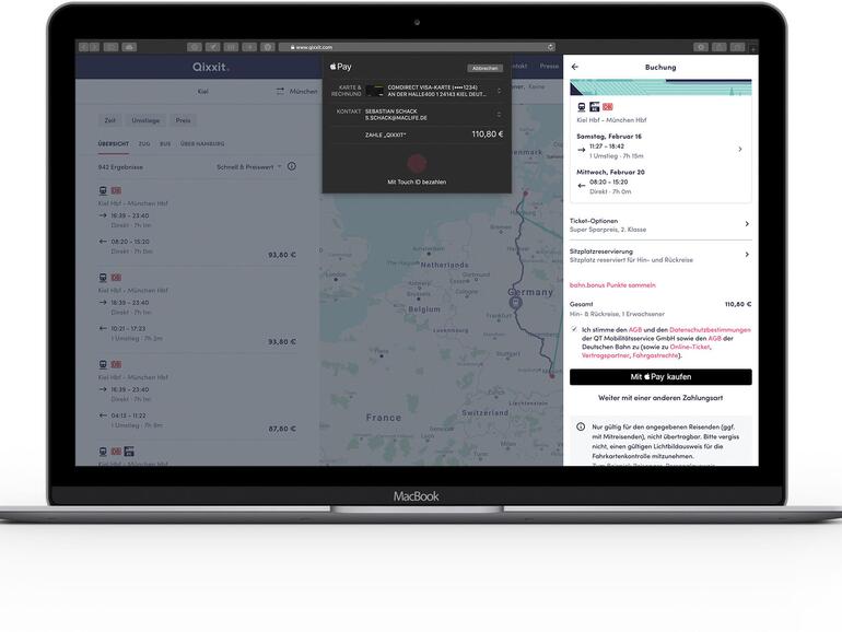 Sicheres und datensparsames Bezahlen funktioniert dank Apple Pay auch online.