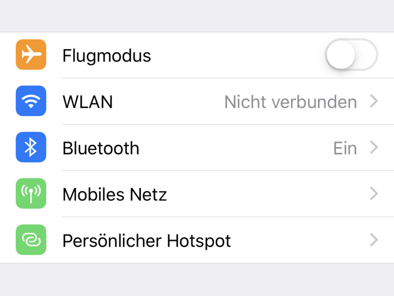 WLAN-Einstellungen am iPhone