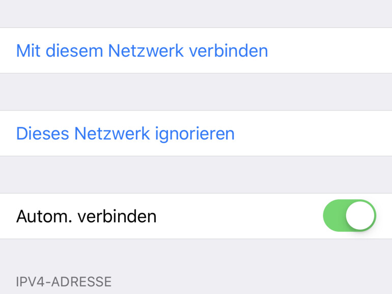 Automatisch mit dem Netzwerk verbinden