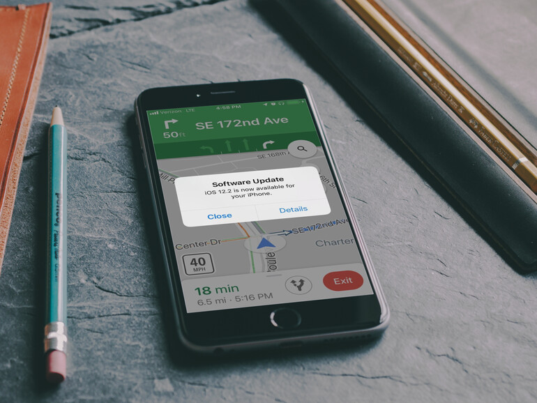 iOS-Updatemeldung in einer unmöglichen Situation