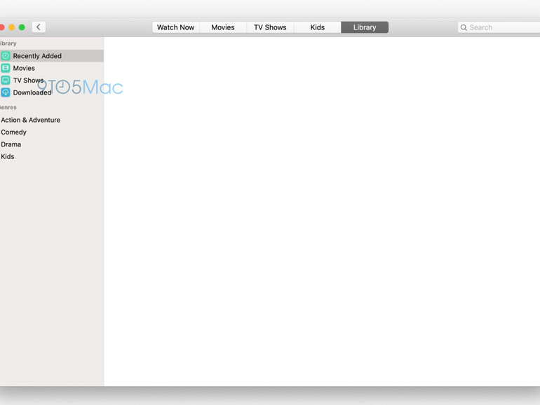 Sieht so die neue TV-App in macOS 10.15 aus?