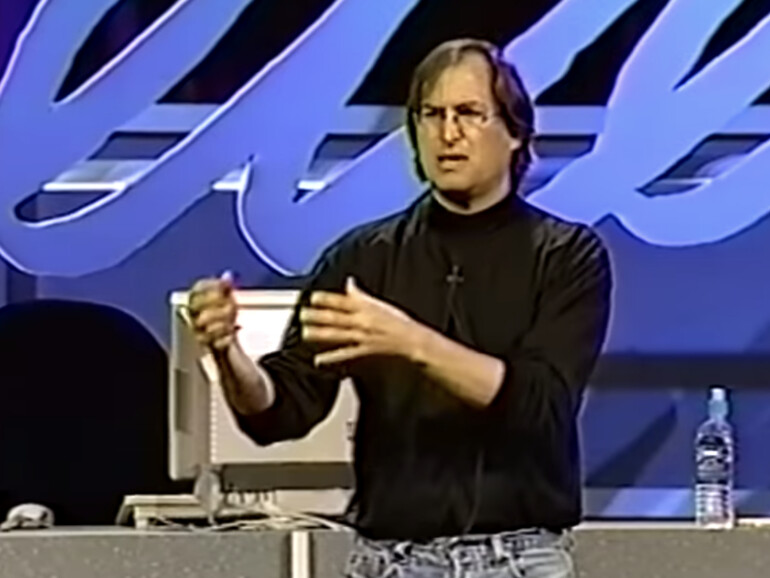 Steve Jobs beim Fireside Chat im Rahmen der WWDC 1997