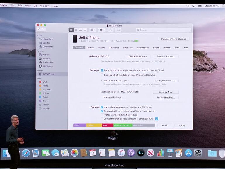 Der Finder ist in Zukunft für die Synchronisierung von iOS-Geräten zuständig