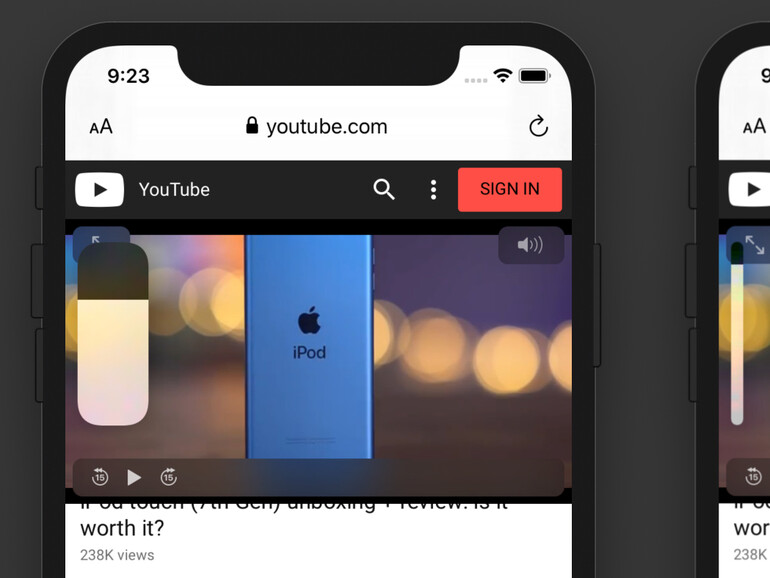 Der neue Lautstärkeregler in iOS 13