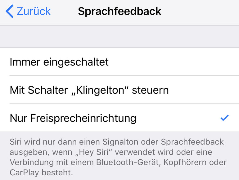 Sprachfeedback am iPhone einstellen