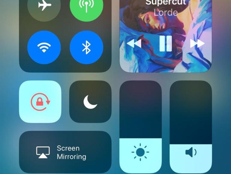 So könnte Apple das Kontrollzentrum mit einer Albumgrafik ausstatten