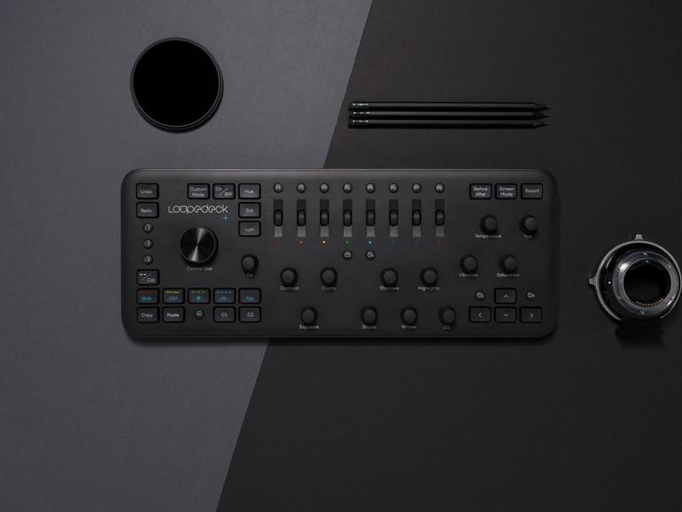 Allrounder: Mit dem Loupedeck+ lassen sich Videos, Audiodateien und Fotos bearbeiten – die Tastatur unterstützt zahlreiche gängige Programme von Apple, Adobe und Skylum.