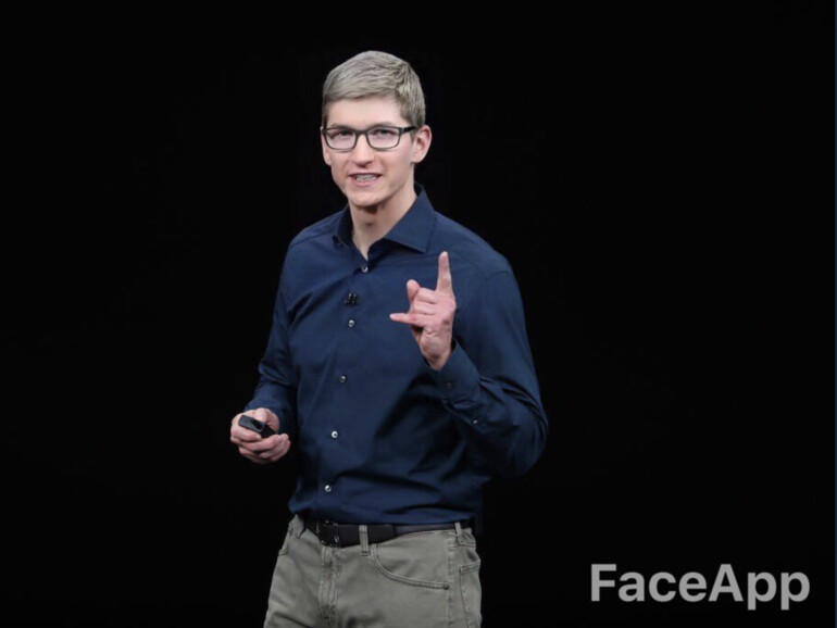 Auch Apple-CEO Tim Cook wurde durch FaceApp verjüngt