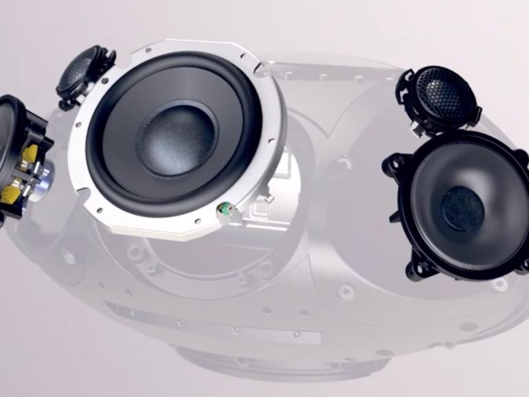 Fünf Lautsprecher verleihen der Formation Wedge ihren großartigen Klang.