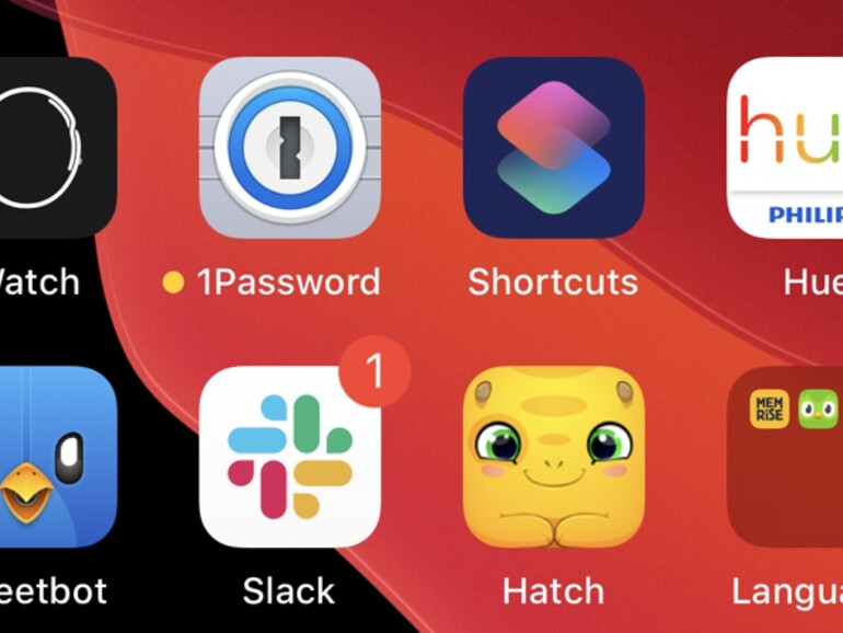 Testflight-Apps geben sich über einen gelben Punkt zu erkennen