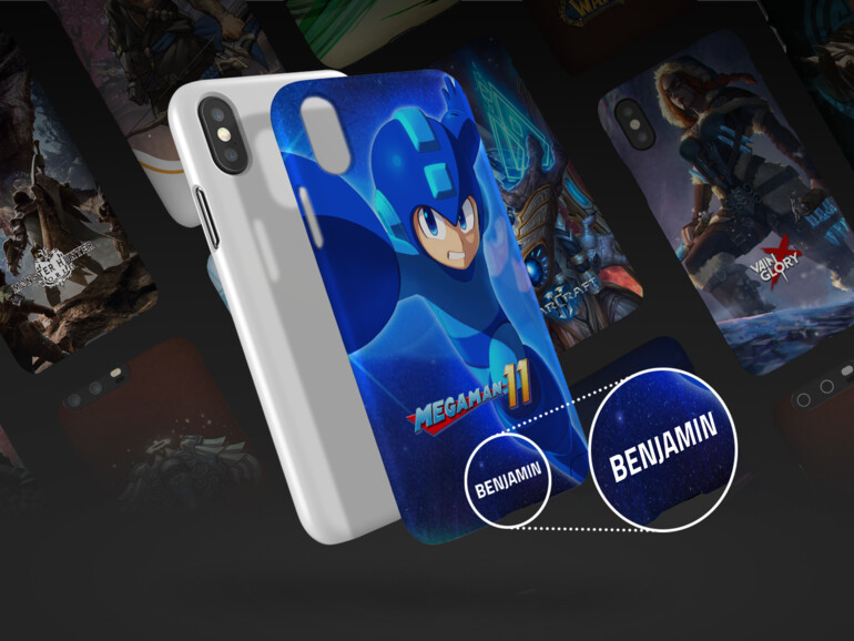 Schutzhülle fürs iPhone mit Mega-Man-Motiv