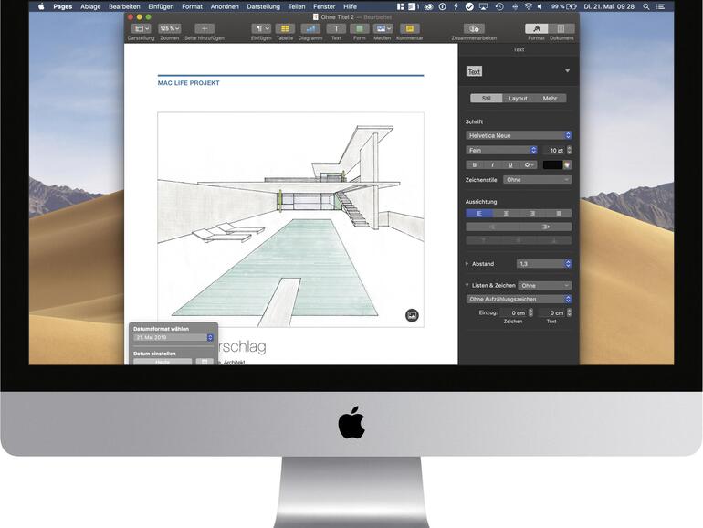 Apples iWork am iMac