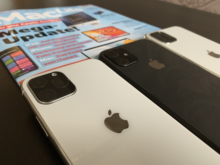 So sehen sie aus, die neuen iPhone-Modelle 2019. Abgebildet sind hier noch Dummys aus der Hüllenproduktion