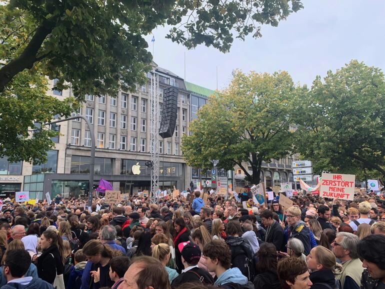 Demonstration für bessere Klimapolitik 