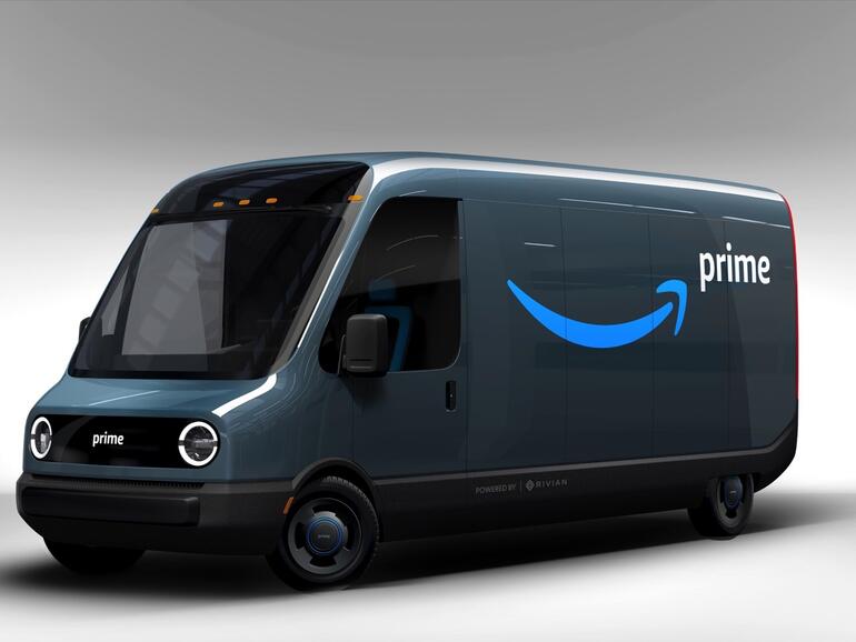 Dieser Lieferwagen von Rivian bringt das Klimapaket von Amazon