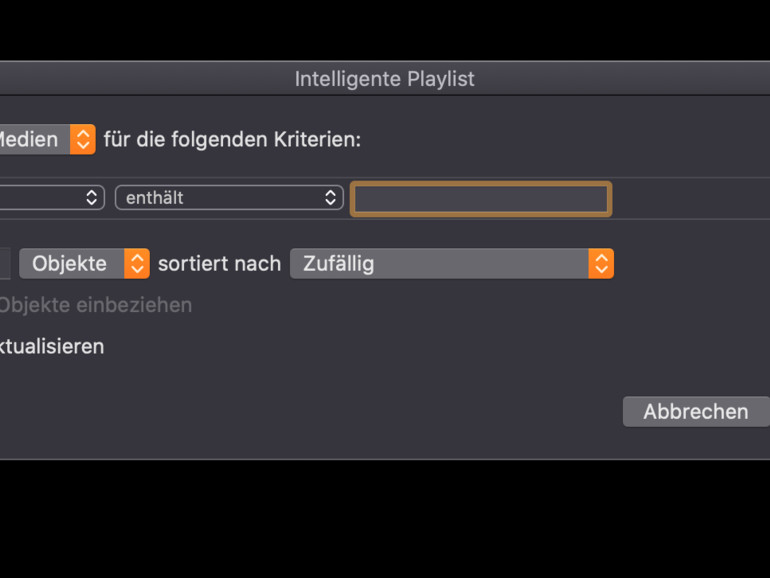 Intelligente Wiedergabeliste einrichten